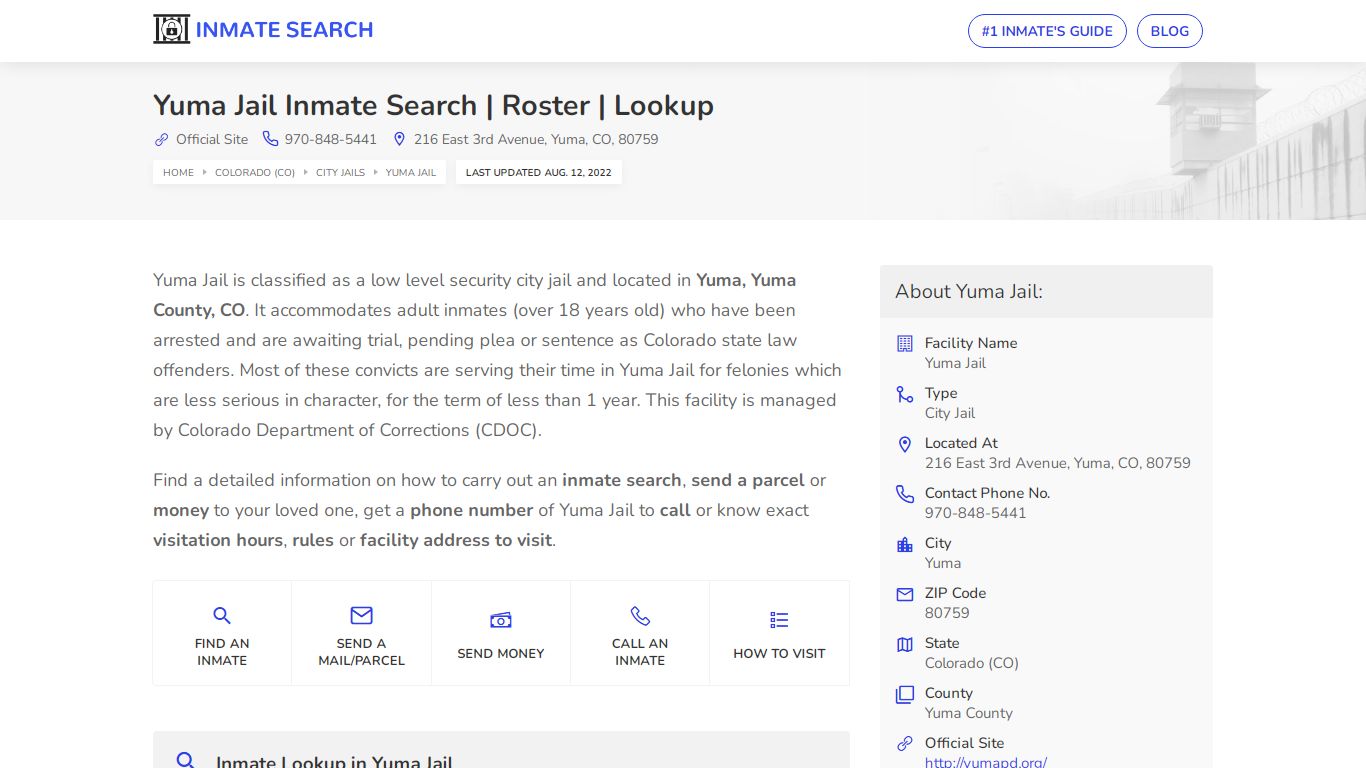 Yuma Jail Inmate Search | Roster | Lookup